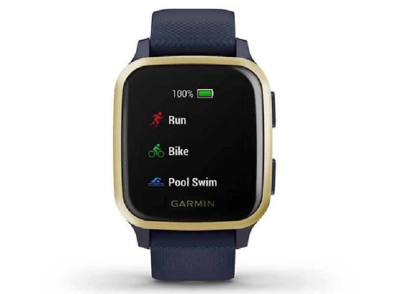 SMARTWATCH VENU SQ MUSIC NAVY LIGH GOLD GARMIN 010-02426-12